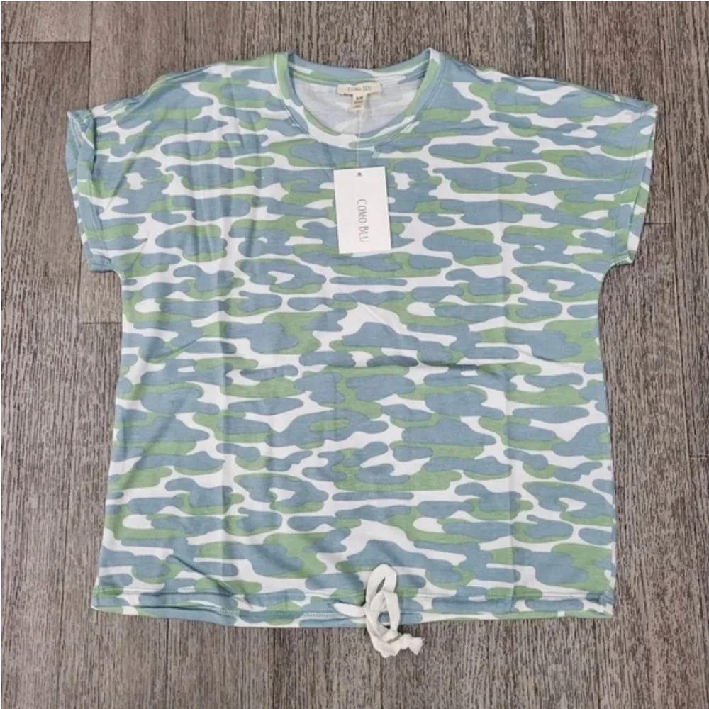 NWT Como Blu Blue & Green Camo Lounge Pant Set_2